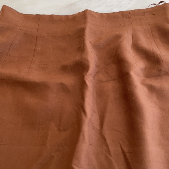 Women’s 100% Silk Skirt in Rust-Size 14 - Picture 6 of 6